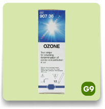 Paski  wskaźnikowe   do  oznaczania  zawartości  ozonu w powietrzu.
